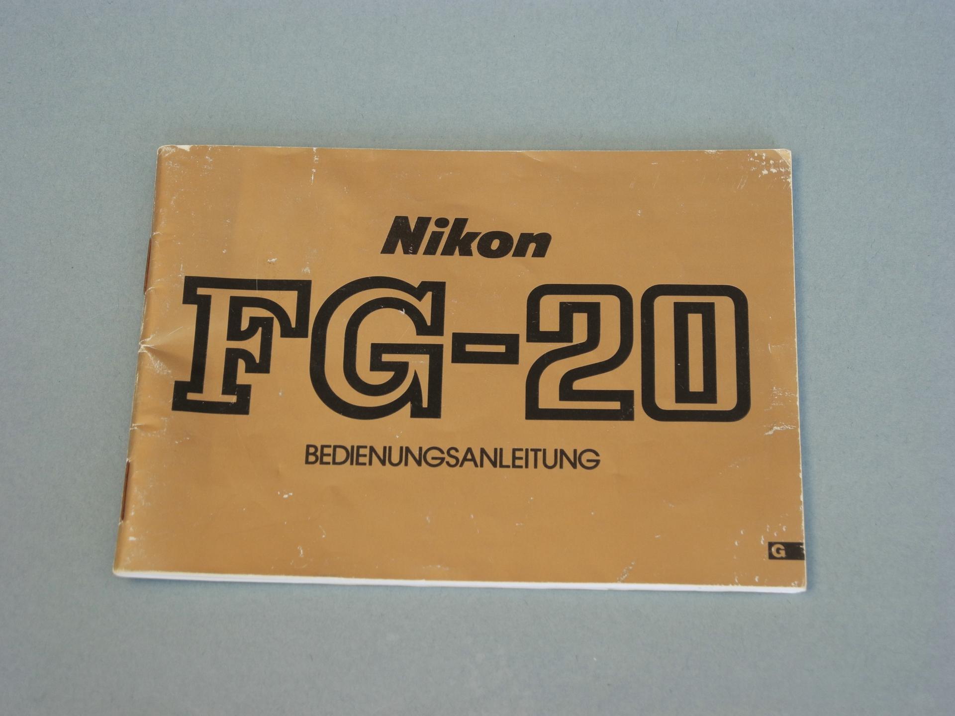 Notice Nikon FG- 20