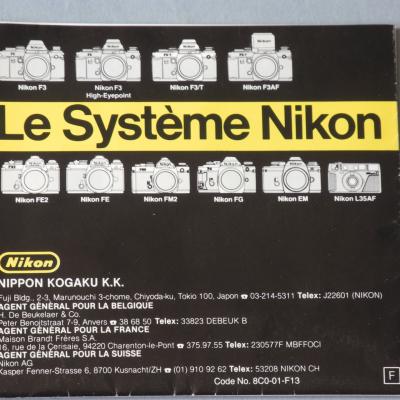 * Le Systéme Nikon objectifs Nikkor * 24  Pages *