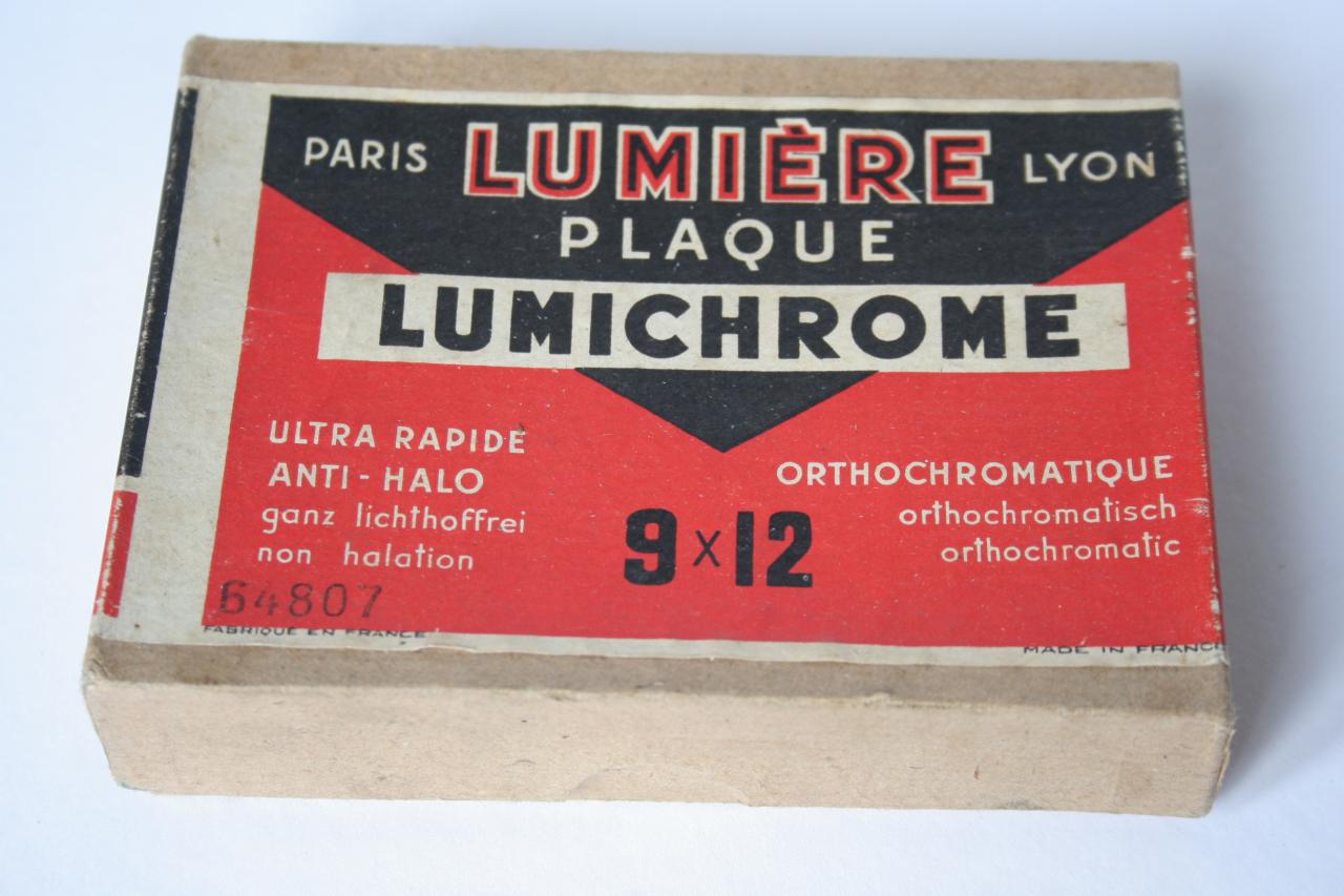 *Boite plaques Lumichrome 9X12 lumière France*